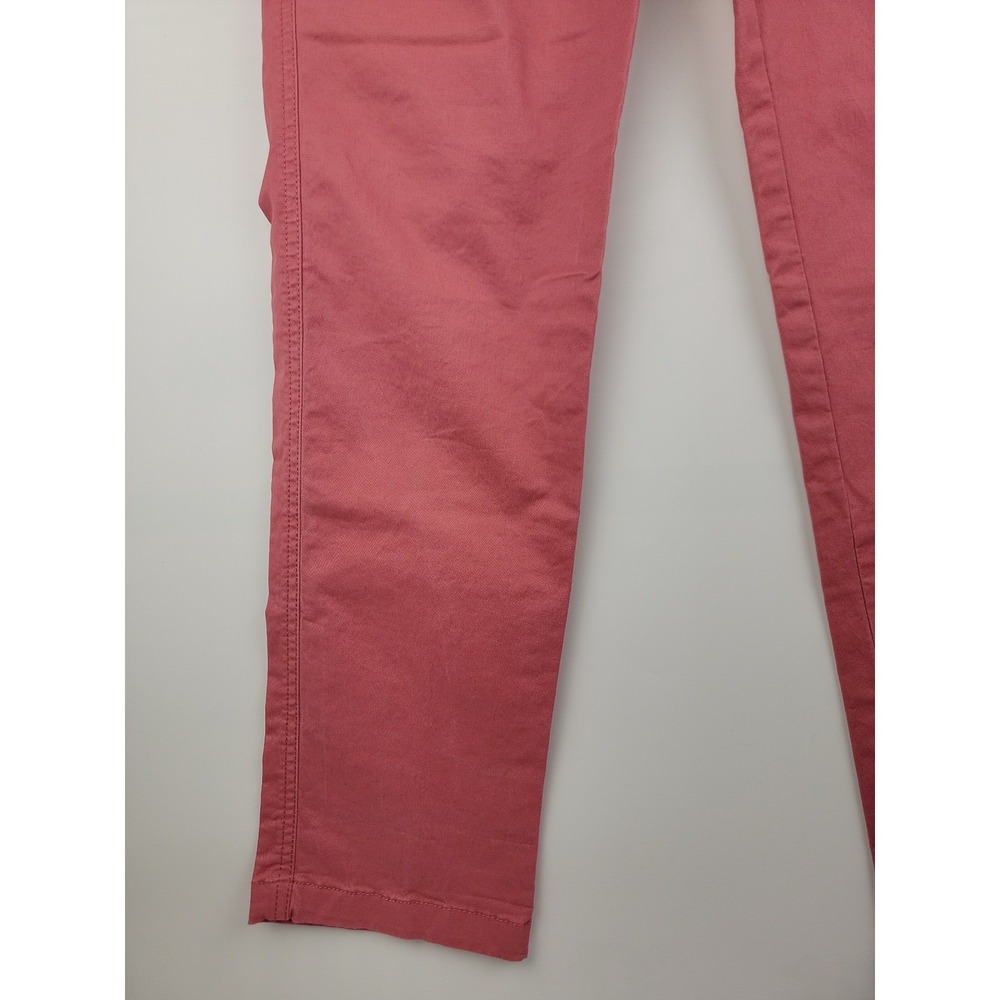 Old Navy Pixie Chino Pants Pink Mid Rise Straight Leg Womens 32x27 - Picture 6 of 11